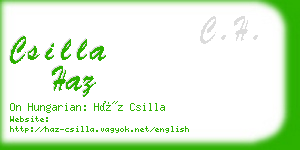 csilla haz business card